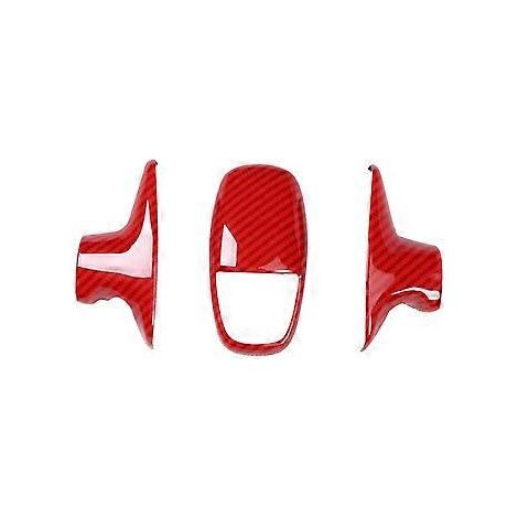 Cache de pommeau de levier de vitesse en ABS imitation fibre de carbone rouge pour Dodge Charger 2015-2020 (1/5)