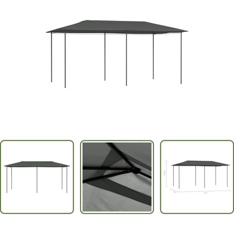 Außenpavillon -  Pavillon 2,98x5,3x2,59 m Grau 160 g/m² (1/5)