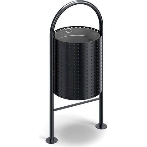 Poubelle extérieur BÉRYL 60l - Fixation: à visser