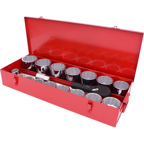 Kstools – Coffret cliquet et douilles 21 pcs – Acier chromé vanadium – Cliquet 24 dents – Système FlankTraction pour performance optimale (1/3)