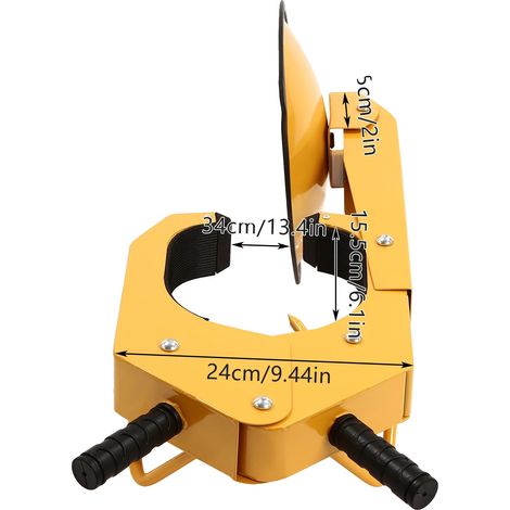 Antivol de roue, sécurité anti-vol, construction durable, Jaune (1/2)