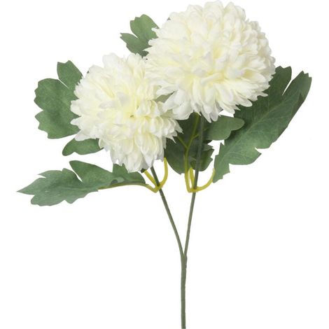 Fiore artificiale - Rametto d'aglio doppio bianco, 57 cm (1/2)