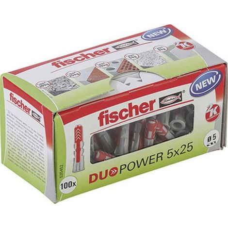 DuoPower Fischer tassello multi-materiale 25 mm multicolore