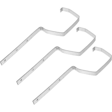 3-Pack Heavy Duty Metal Gutter Brackets for Roof Drainage Adjustable Gutter Hangers Pre-Inserted Screws Suitable for Efficient Rainwater Management (1/5)