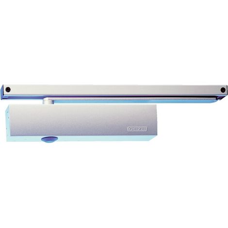 Geze – Bras à glissière pour ferme-porte TS 5000 L – Force de fermeture EN 1154 – Côté opposé paumelles – Finition blanc RAL 9010