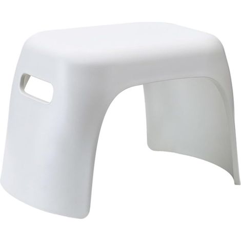 Tabouret pour Garçon et Filles en Plastique PP Antidérapant de Style Nordique Blanc, Siège Simple et Sûr, pour Maison, École Maternelle ou Centre Commercial (1/5)