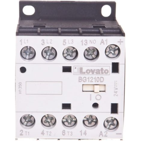 Contacteur de puissance triphasé 12 A 5,7 kW à 400 V CA, bobine 24 V CC, 1 NO 0R 11BG1210D024