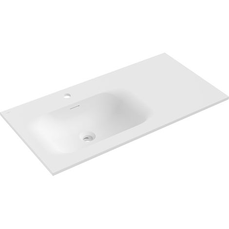 Mexen Vela lavabo incassato a sinistra 91 x 46,5 cm, bianco opaco - 25239001L (1/3)