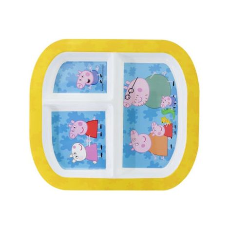 PLATO RECTANGULAR DIVIDIDO PEPPA PIG