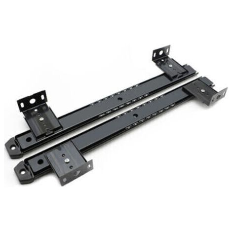 royaluxe-– Coulisse à roulement à billes pour tiroir clavier – Réglable 35 à 575 mm – Acier zingué noir – Kit de 2 unités pour bureau