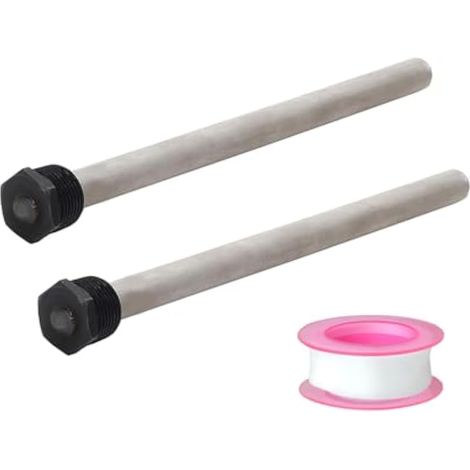 Lot de 2 tiges d'anode pour chauffe-eau de véhicule récréatif – 23,5 x 1,9 cm NPT – Compatible Suburban 233514, 232767 – Tige d'anode en magnésium de qualité supérieure pour chauffe-eau de (1/4)