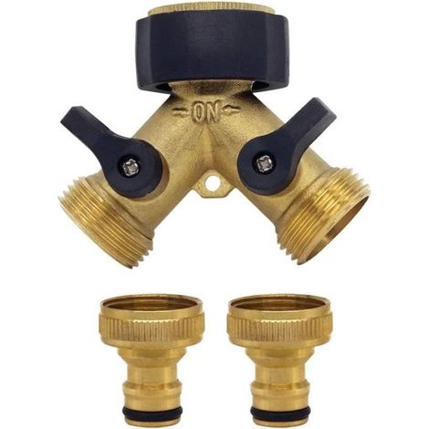 Raccord Y pour Tuyau d\' arrivée d\'eau ,Compatible avec Le système de connecteur de Tuyau d\'arrosage 1/2 Pouce (1/4)