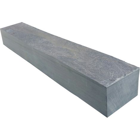 Jardinex – Bordure de jardin en ardoise naturelle tambourinée – 50 x 8 x 8 cm – Couleur gris clair – Longévité élevée et finition adoucie