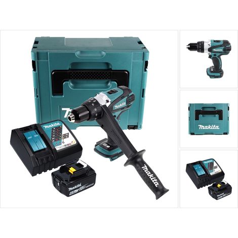 Makita DDF 458 RG1J Trapano avvitatore a batteria 18 V 91 Nm + 1x batteria ricaricabile 6,0 Ah + caricabatterie + Makpac