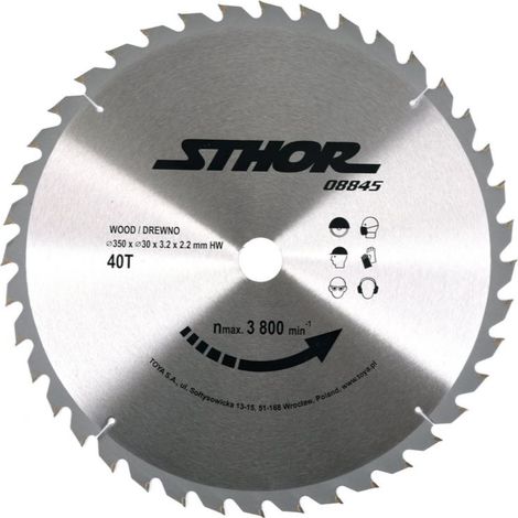 Lama per sega circolare Sthor 08845 350 mm 40 denti