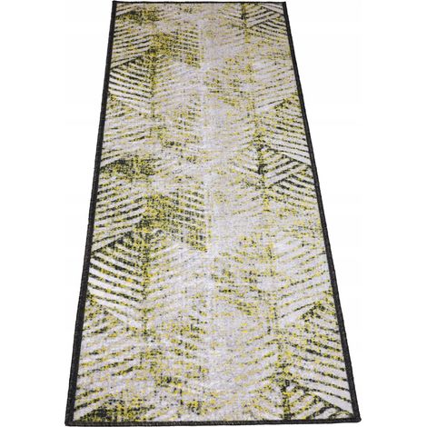 [5] Samtteppich für Zuhause 100x200cm Spinnennetz Gelb D6886 (1/5)
