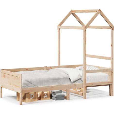 Maison Exclusive - Tagesbett mit Dach 80x200 cm Massivholz Kiefer