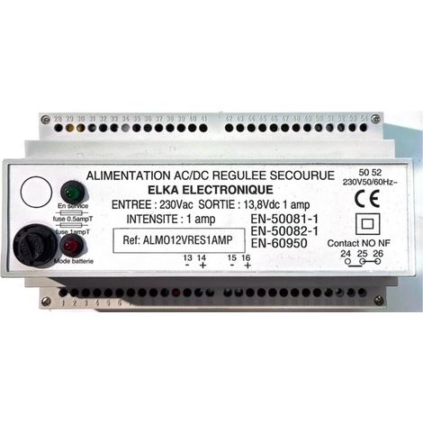 Elka ALM012VRES1AMP Geregeltes, unterbrechungsfreies AC/DC-Netzteil 230VAC