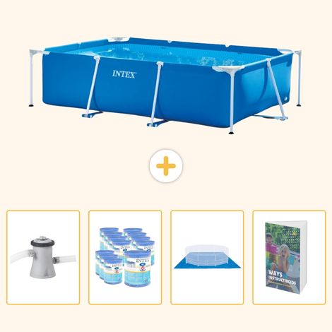 Intex Piscine Tubulaire Rectangulaire - 260x160x65 cm - 5-pièces SCB119 (1/5)