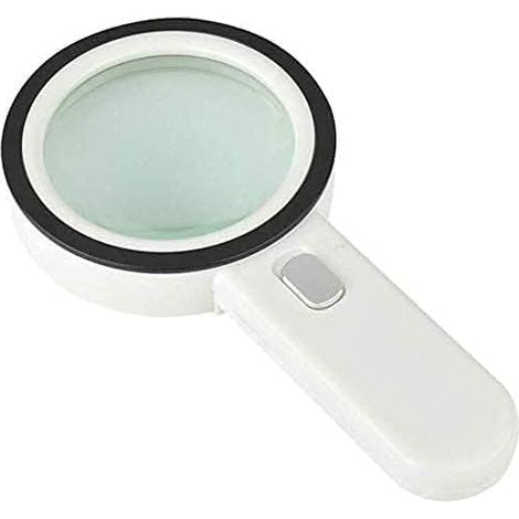 MINKUROW Lente D'ingrandimento Lente D'ingrandimento The Elder Reading Handheld, Led, High Magnifyinge, Ques, Jewelry, Identification, Diameter (1/5)