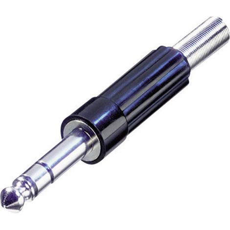 Rean AV NYS 204 Klinken-Steckverbinder 6.35 mm Stecker, gerade Polzahl: 3 Stereo Silber, Schwarz 1 S