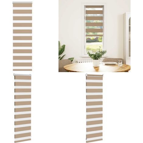 vidaXL Zebrarollo Sandbraun 50x100 cm Stoffbreite 45,9 cm Polyester (1/5)