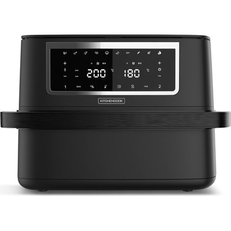 Friteuse sans huile 10L 2600W – 10 programmes – Circulation rapide de l'air chaud – Minuterie numérique 60 min – Kitchencook (1/5)