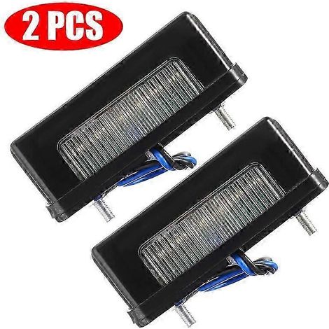 Mayitr Lot de 2 feux arrière LED étanches 12V-24V pour plaque d'immatriculation, compatibles avec camions, remorques et voitures. (1/5)
