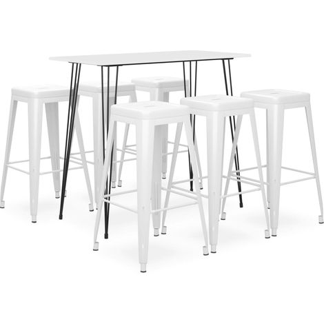 7-tlg. Bar-Set Weiß