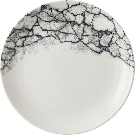 Assiettes rondes Kintsugi Accents Quartz Black Evolve 217mm (Lot de 12) - CHURCHILL (1/5)