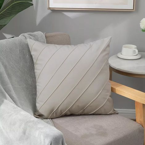 Federa Cuscino Decorativo In Velluto Quadrato 45 x 45 Cm con Zip Grigio (1/5)