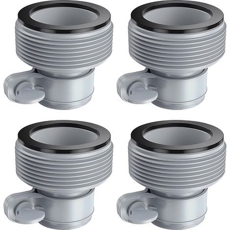 Poolschlauchadapter (4 Stück) – Kunststoff, 1,5-Zoll-Schläuche, grau, für Intex-Filterpumpen, Salzwassersysteme und Zubehör für Aufstellpools (1/5)