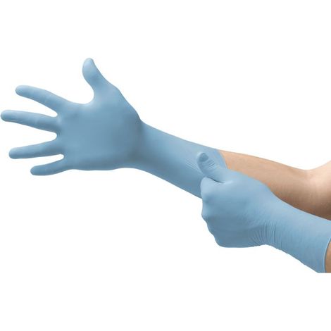 50 paires gants nitrile bleu TouchNTuff ANSELL 92-665 - Bleu clair - 8 (M)