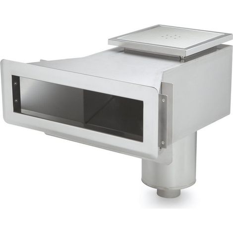 Skimmer à ouverture large en inox (1/2)
