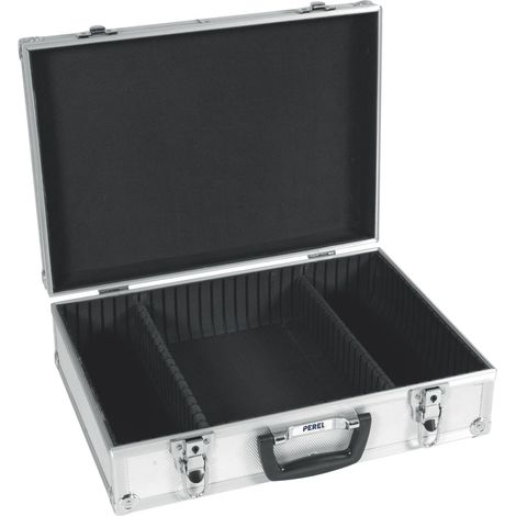 Cassetta attrezzi Perel toolbox alluminio 425x305x125 mm 3 scomparti (1/4)