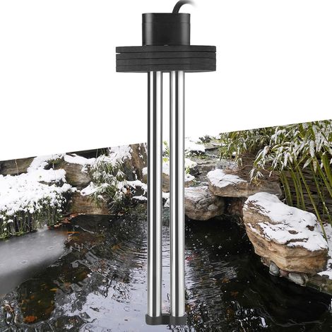 Chauffage de Bassin Extérieur 150W 300W 600W Chauffage d'Aquarium pour Petits Bassins, Dégivreur de Bassin avec Long Câble et Mousse Flottante (600W) (1/5)