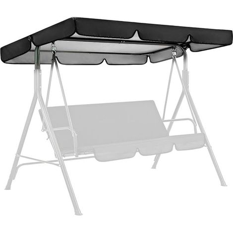 Housse de balancelle de jardin 210D 249 x 185 cm, imperméable, durable, universelle, en tissu Oxford, protection UV, pour 3 places (1/5)