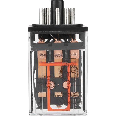 Relé electromagnético robusto y duradero para accesorios eléctricos – Modelo universal fabricado en plástico reforzado, 12 V CC