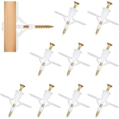 200 Pièces Cheville Placo Charge Lourde avec Vis,(100 Cheville Placo + 100 Vis Autoforeuse Beton),Chevilles pour Plaques de Plâtre,Vis pour Fixation sur Mur Placo,pour Murale Plaque de Plâtre (1/5)