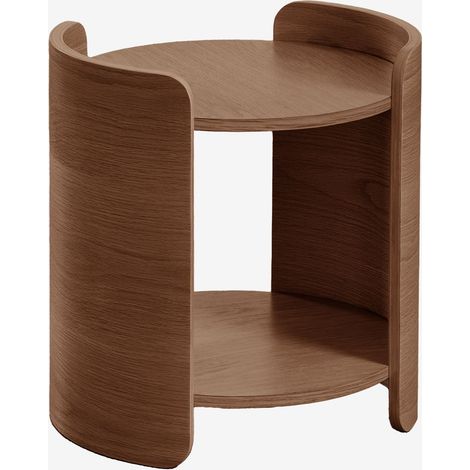 SKLUM Runder Beistelltisch Ø45 cm aus Holz Adelis Braun Walnuss (1/5)
