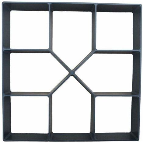 Moule à Pavage Plastique 40 x 40 cm pour Garden Terrasse Allée Patio Jardin Trottoirs Chemin de Pavage en Ciment Béton Moule à Pavé Réutilisable Moule de Coffrage Bricolage-- (1/4)