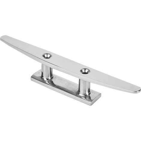 Taquet de base en acier inoxydable poli miroir, accessoire de bateau, taquet de base pour cordage marin (8 pouces)