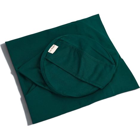 Rivestimento per rullo in pula di grano saraceno, cuscino cilindrico - verde cotone