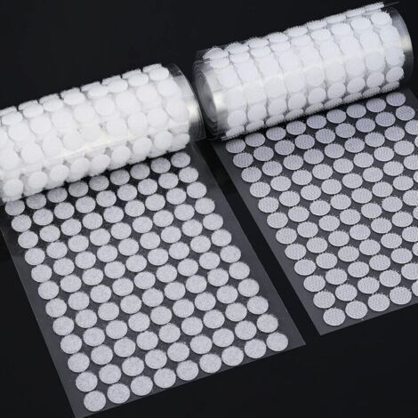 Runde Rubbelaufkleber, 504 Paare 10-mm-Kreise mit selbstklebender Klettverschlussrückseite, 1008 Klebepads (1/4)