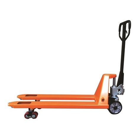 Transpalette manuel premium Stockman AC25CBV couleur orange capacité 2500kg 1150x540mm
