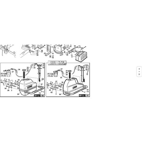 Serbatoio carburante LT.40 T2-4.Compless ORIGINALE KUBOTA GIANNI FERRARI 00.75.00.0160