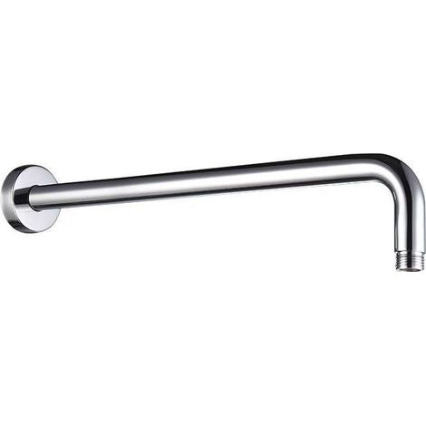 Bras de douche tube rond J en acier inoxydable avec fonction anti-calcaire(40cm) (1/5)