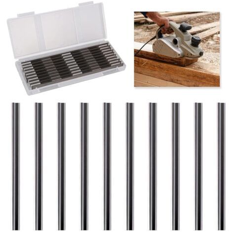 Lame rabot 82mm pour bois dur – Lot de 10 lames réversibles – Compatibles Makita, Bosch, Hitachi, Black & Decker, DeWalt – Finitions lisses