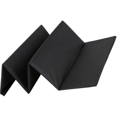 Tapis de chariot pliable imperméable en tissu Oxford silencieux en polypropylène pour extérieur, jardin, plage, noir (100 x 50 cm) (1/5)