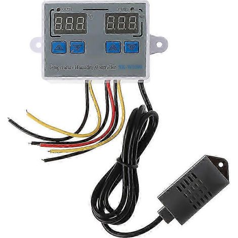 Thermostat-hygrostat avec capteur de température et d'humidité 12 V 24 V 110-220 V (1/5)